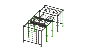Poza cu STATIE DE ANTRENAMENT CU OBSTACOLE OUTDOOR NINJA, ELEMENT FITNESS