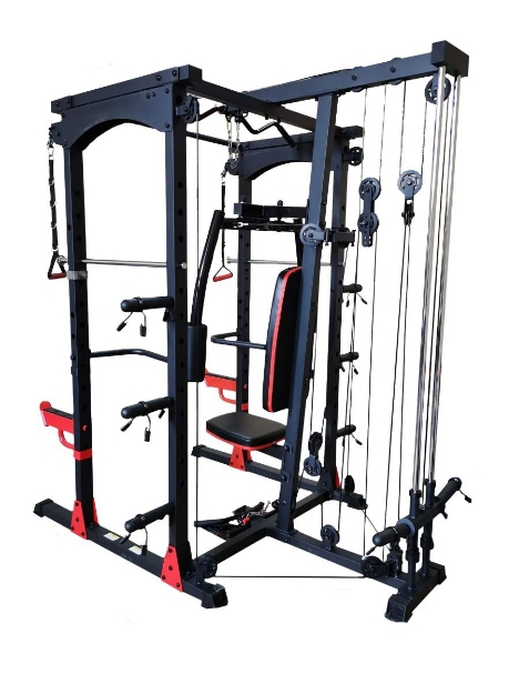 Poza cu Aparat Multifunctional MS480, încarcare cu discuri olimpice, TheWay Fitness