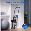 Poza cu Stepper vertical fitness, Merach, alb-gri