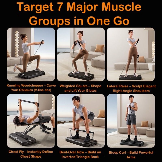 Poza cu Statie Pneumatica Multifunctionala Power Fitness, Merach