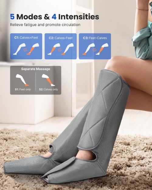 Poza cu Aparat de masaj cu compresie pentru picioare și gambe RENPHO ALM071