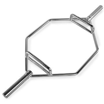 Poza cu Hex Bar cromată pentru antrenament | Bară hexagonală B-Ware Megafitness Shop