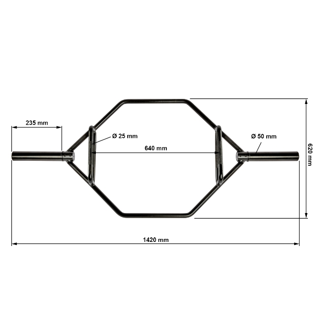 Poza cu Hex Bar neagra speciala B-Ware pentru antrenament – Pret Redus