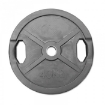 Poza cu Disc haltere din cauciuc cu prindere - 50 mm - negru - 40 kg