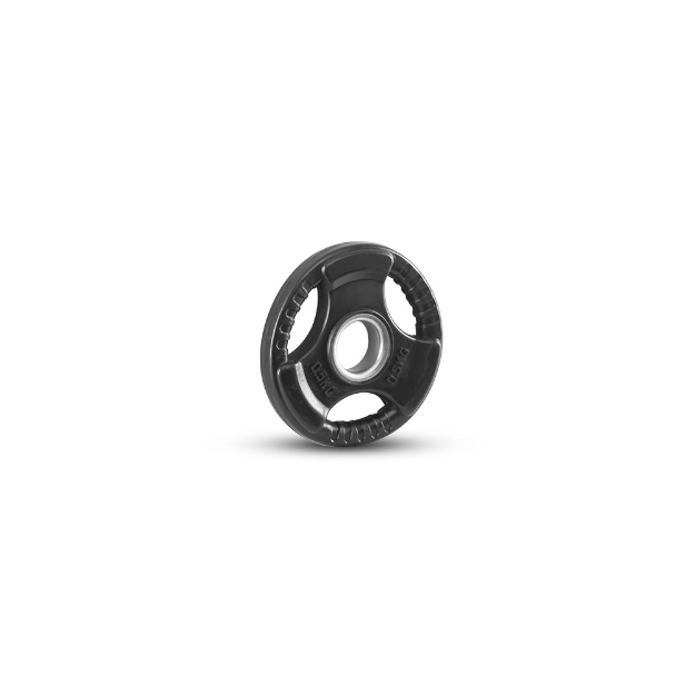 Poza cu Disc greutati cu maner acoperite cu cauciuc - 0,5 kg - 30 mm - negru