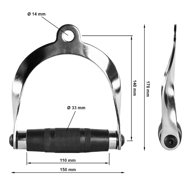 Poza cu Maner cu prindere ergonomica din cauciuc pentru antrenament