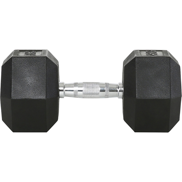 Poza cu Gantera hexagonala cauciucata 6 kg HEX-0600