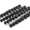 Poza cu Set gantere hexagonale compacte cu strat de cauciuc 1-10 kg