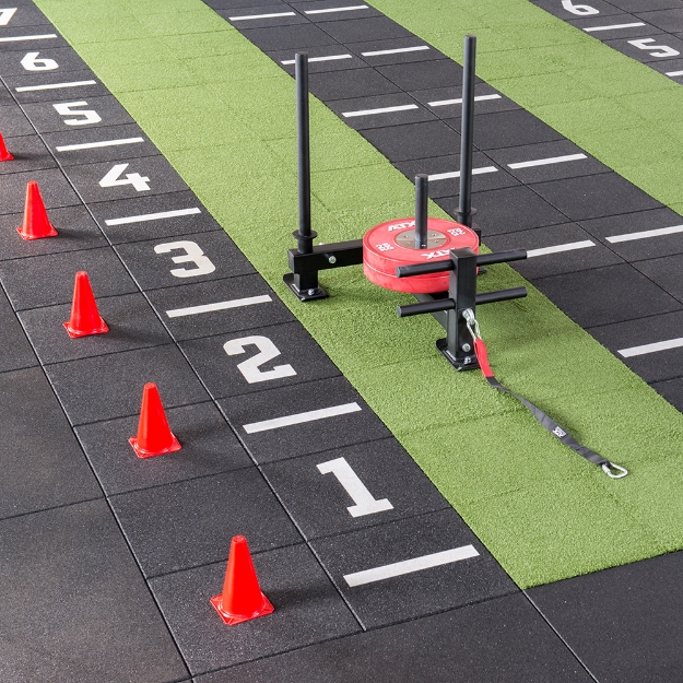 Poza cu Gymfloor - Sistem de dale din cauciuc - Placa gazon sintetic Multiplay 20 mm