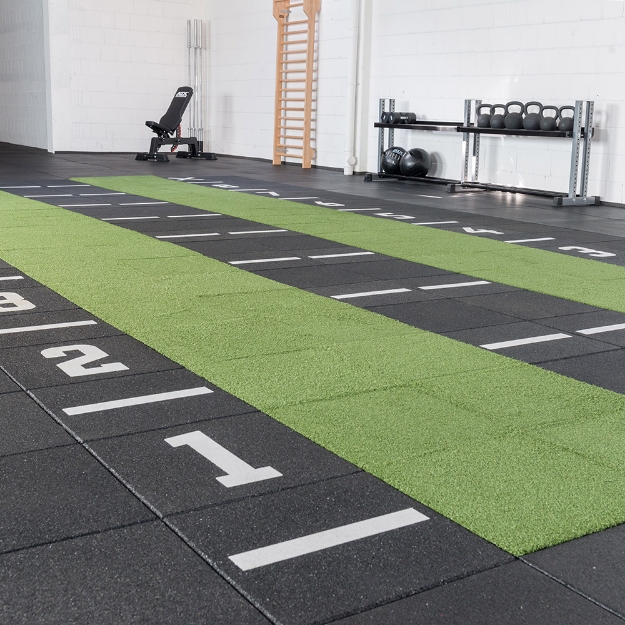 Poza cu Gymfloor - Sistem de dale din cauciuc - Placa gazon sintetic Multiplay 20 mm