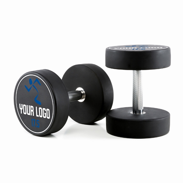 Poza cu Gantere Uretanice Personalizate cu Logo - 17,5 kg