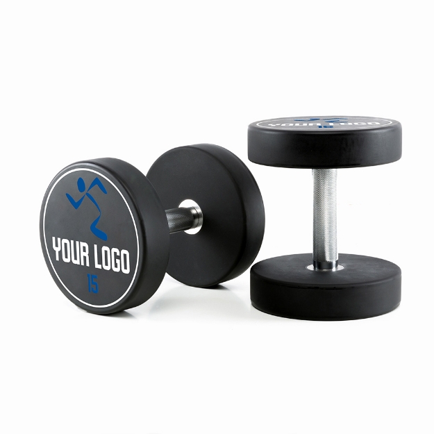 Poza cu Gantere Uretan Personalizate cu Logo - 15 kg