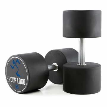 Poza cu Gantere din Uretan Personalizate cu Logo - 55 kg