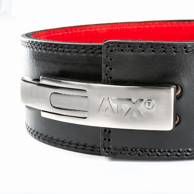 Poza cu ATX Power Belt Clip din piele neagra cu interior rosu marimea S