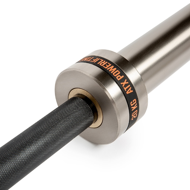 Poza cu ATX Powerlifting Training Bar - 165K - Black Oxid/Chrom - Bara de powerlifting antrenament