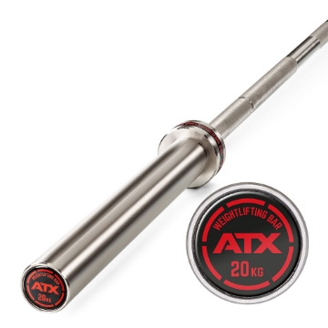 Poza cu ATX Weightlifting Training Bar 20 kg crom