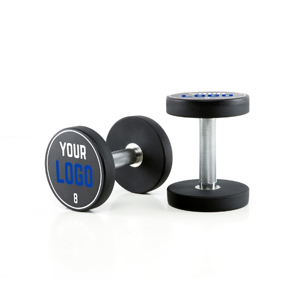 Poza cu Gantere Uretanate Personalizate cu Logo - Crestere de 2 kg - 8 kg