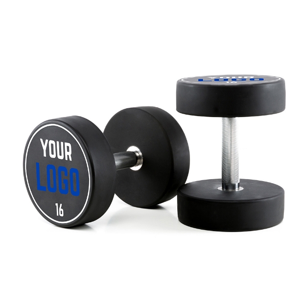 Poza cu Gantere Urethan cu Logo Client – Pas de 2 kg – 16 kg