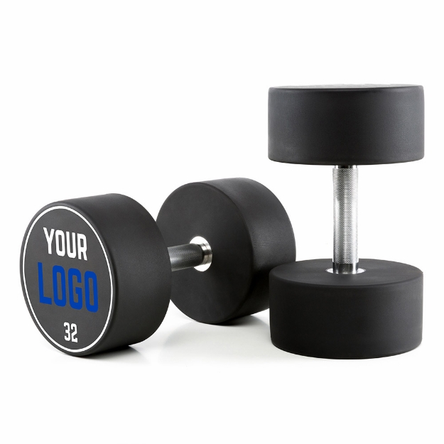 Poza cu Gantere Uretan - Logo Personalizat - 2 kg Pas - 32 kg