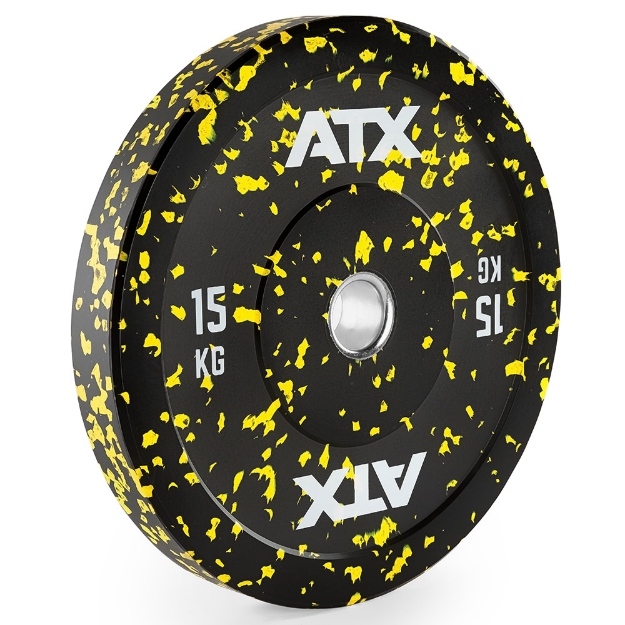Poza cu ATX® Color Splash Bumper Plate 15 kg Galben