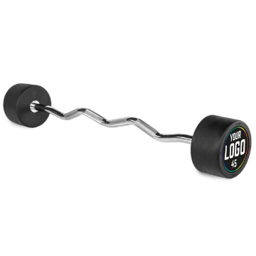 Poza cu Bară EZ Cauciucată cu Logo Personalizat 17,5 kg
