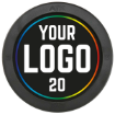 Poza cu Bară Dreaptă Cauciucată Personalizată cu Logo Client – 32.5 kg