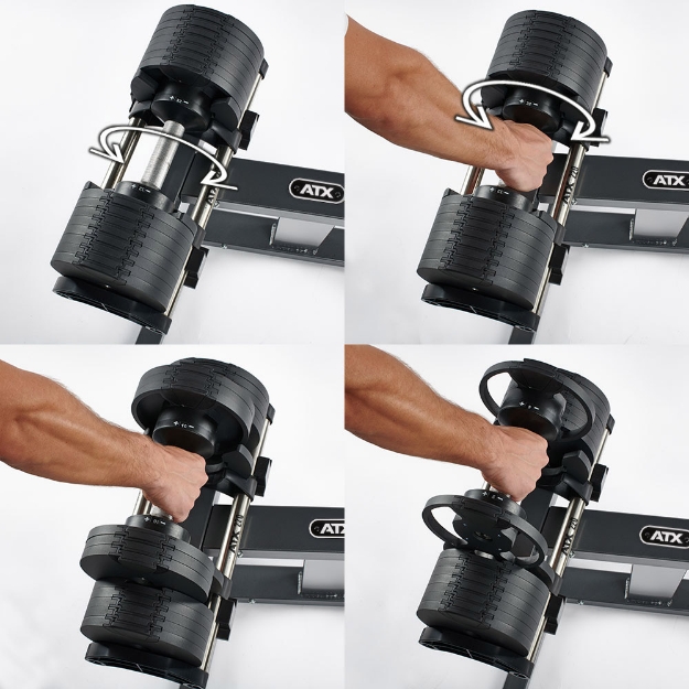 Poza cu Original NÜOBELL® - Gantera compacta cu sistem reglabil 2 - 20 kg (ATX® Edition)