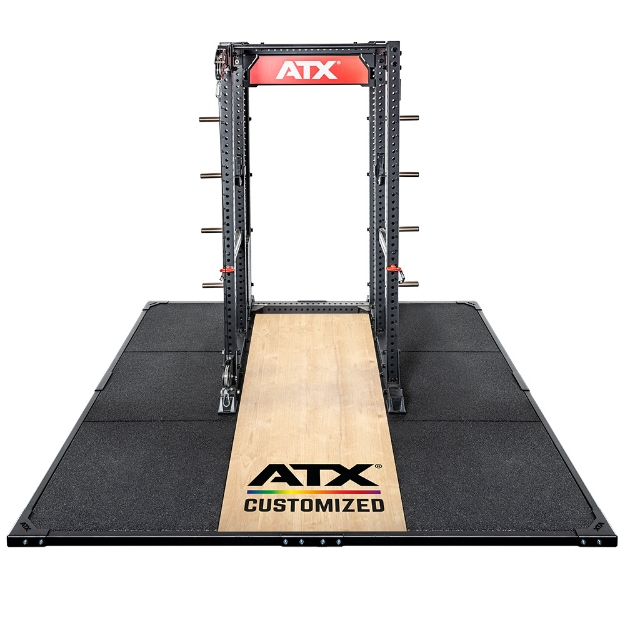 Poza cu ATX® Platforma haltere 3 x 3 m - Personalizata – Lemn Clasic