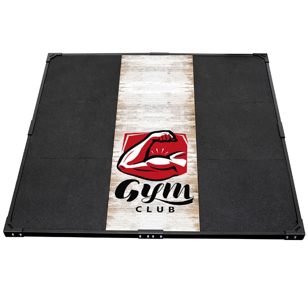 Poza cu ATX® Platforma haltere 3 x 3 m - Personalizata – Lemn Clasic