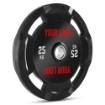 Poza cu Disc greutate cauciucata cu gripper - 50 mm - Logo personalizat client - 25 kg