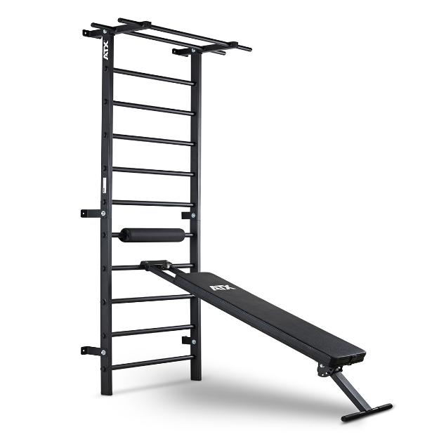 Poza cu ATX Wall Bar Gym cu bancă - Sprossenwand multifuncțională pentru exerciții acasă