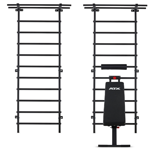 Poza cu ATX Wall Bar Gym cu bancă - Sprossenwand multifuncțională pentru exerciții acasă