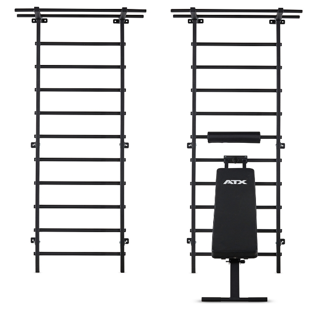 Poza cu ATX Wall Bar Gym cu bancă - Sprossenwand multifuncțională pentru exerciții acasă