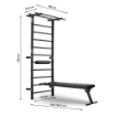 Poza cu ATX Wall Bar Gym cu bancă - Sprossenwand multifuncțională pentru exerciții acasă