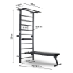 Poza cu ATX Wall Bar Gym cu bancă - Sprossenwand multifuncțională pentru exerciții acasă