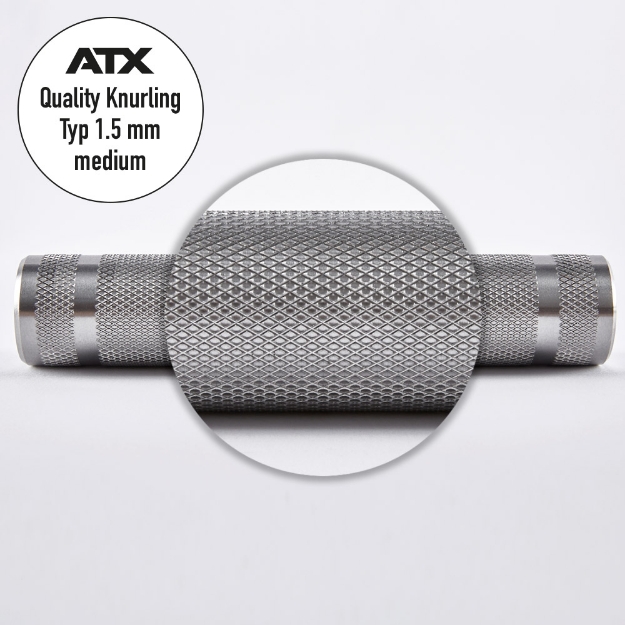 Poza cu ATX XTP Powerlifting Bar Typ 400-433 Bara Powerlifting cu Manșon Lung – Fabricată în Germania