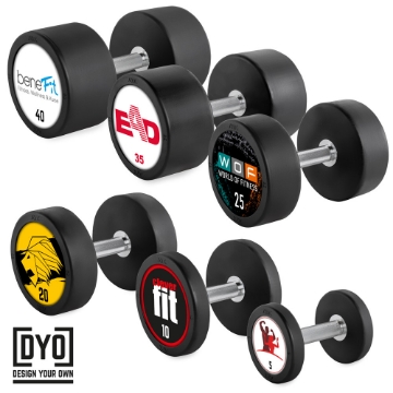 Poza cu Set gantere cauciucate PRO-Style ATX, personalizabil, 5 - 40 kg