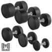 Poza cu Set gantere cauciucate PRO-Style ATX, personalizabil, 5 - 40 kg