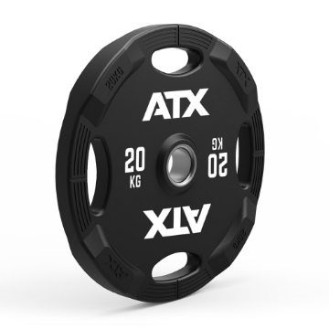 Poza cu ATX Polyurethan 4-Grip Hantelscheibe 50 mm - Disc Greutate 20 kg