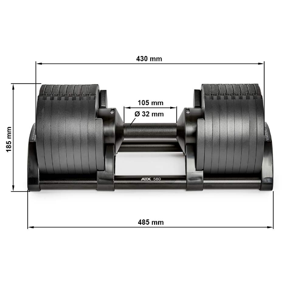 Poza cu Gantere reglabile NÜOBELL Original® – Greutate mare până la 36 kg, set 2 buc