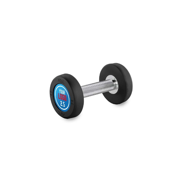 Poza cu Dumbbell din cauciuc 2.5 kg - Logo personalizat - ATX