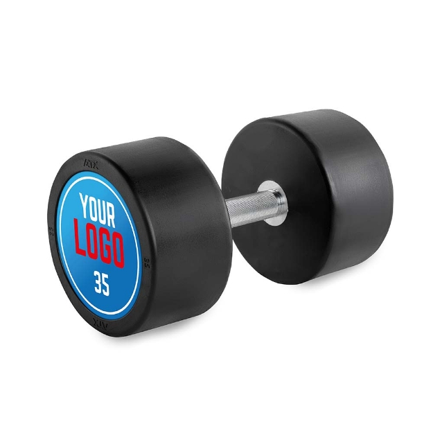 Poza cu Gantă din Cauciuc 35 kg – Logo Client – ATX
