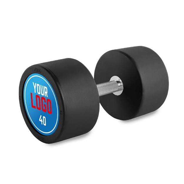 Poza cu Gantera din cauciuc personalizata cu logo client 40 kg