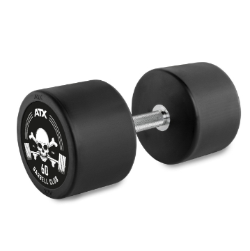 Poza cu Gantera cauciucata 60 kg - ATX Barbell Club Logo