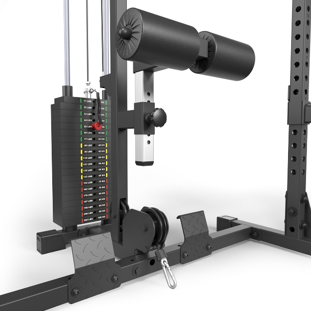 Poza cu ATX Power Rack 510 Stație completă cu stație pentru tracțiuni lat și 100 kg greutăți placate - Înălțime 198 cm