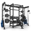 Poza cu ATX Cable Cross Rack cu 2 x 90 kg greutăți și multiple accesorii - Rack profesional pentru sală