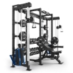Poza cu ATX Cable Cross Rack cu 2 x 90 kg greutăți și multiple accesorii - Rack profesional pentru sală